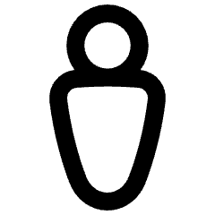 Toilet Sign Man Icon from Plump Remix Set