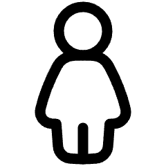 Toilet Women Icon from Plump Line Set