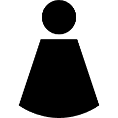 Toiltet Sign Woman Icon from Sharp Solid Set