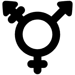 Transgender Symbol Icon from Plump Solid Set