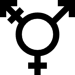Transgender Symbol Icon from Sharp Line Set