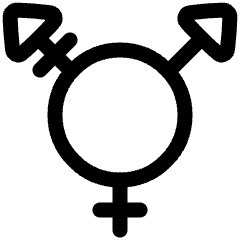 Transgender Symbol Icon from Plump Line Set