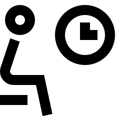 Waiting Room Icon from Sharp Line Set