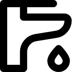 Water Tap Icon from Micro Line Set