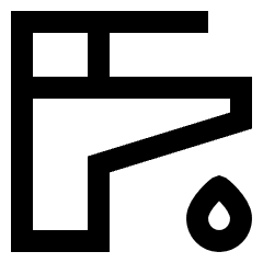 Water Tap Icon from Sharp Line Set