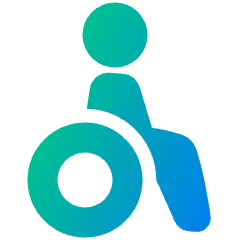 Wheelchair 1 Icon from Plump Gradient Set