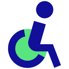 Wheelchair 1 Icon from Sharp Pop Set