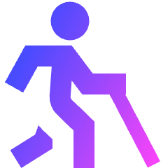 Blind People Icon from Sharp Gradient Set