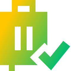 Carry On Bag Check Icon from Sharp Gradient Set