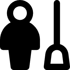 Cleaning Room Man Icon from Core Remix Set