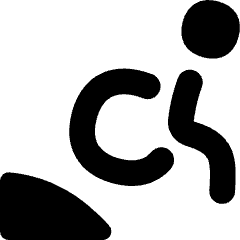 Disability Ramp Down Icon from Flex Solid Set