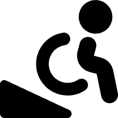 Disability Ramp Down Icon from Core Solid Set