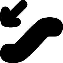 Escalator Down Icon from Flex Solid Set