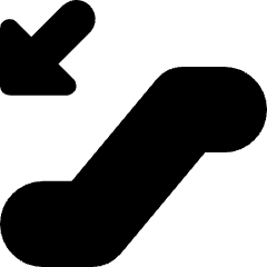 Escalator Down Icon from Core Solid Set