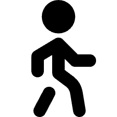 Figure Walking Icon from Core Solid Set
