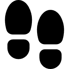 Footprint Icon from Core Solid Set