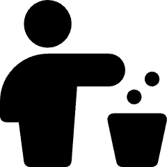 Garbage Throw Icon from Core Solid Set