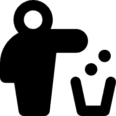 Garbage Throw Icon from Core Remix Set