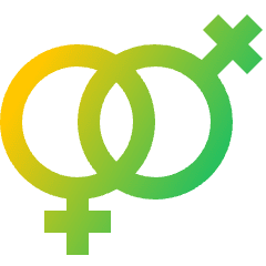 Gender Lesbian 1 Icon from Sharp Gradient Set