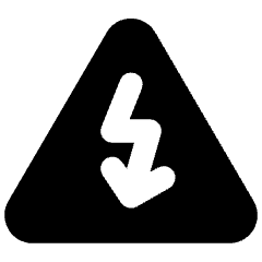 High Voltage Icon from Core Solid Set