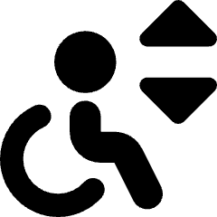Lift Disability Icon from Core Solid Set
