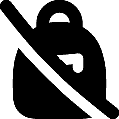 No Personal Bag Icon from Flex Solid Set