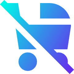 No Stroller Icon from Sharp Gradient Set