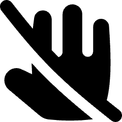 No Touch Sign Icon from Flex Solid Set