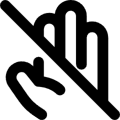 No Touch Sign Icon from Core Remix Set