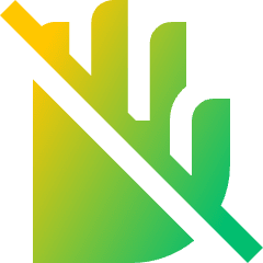 No Touch Sign Icon from Sharp Gradient Set