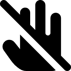 No Touch Sign Icon from Core Solid Set