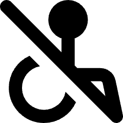 Not Accessible Icon from Core Solid Set