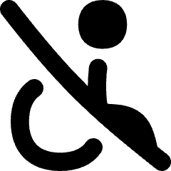Not Accessible Icon from Flex Solid Set
