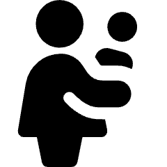 Signage Priority Infant Woman Icon from Core Solid Set