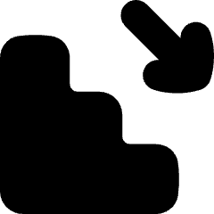 Stairs 2 Icon from Flex Solid Set