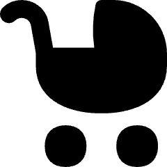 Stroller Icon from Flex Solid Set