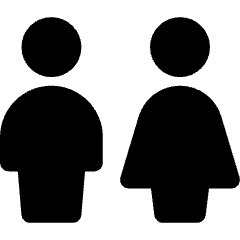 Toilet Man Woman 1 Icon from Core Solid Set