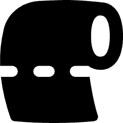 Toilet Paper Icon from Flex Solid Set