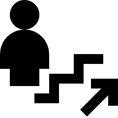 Wayfinding Escalator Up Icon from Nova Solid Set