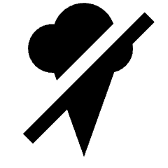 Wayfinding No Food Allow Icon from Nova Solid Set