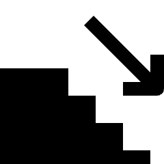 Wayfinding Stair Down Icon from Nova Solid Set