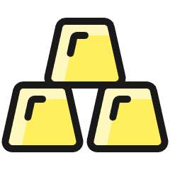 Gold Bars Icon from Ultimate Colors Set