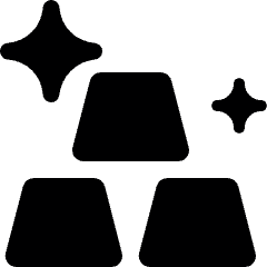 Gold Bars Icon from Ultimate Bold Set