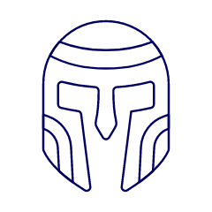 Gladiator Helmet Illustration from UX Line Set