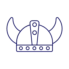 Viking Helmet Illustration from UX Line Set