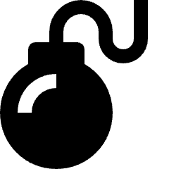 Weapon Bomb Icon from Nova Solid Set