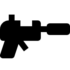 Weapon Silence Gun Icon from Nova Solid Set