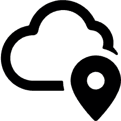 Weather App Cloud Location Icon from Ultimate Bold Set
