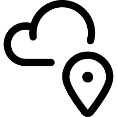Weather App Cloud Location Icon from Ultimate Regular Set