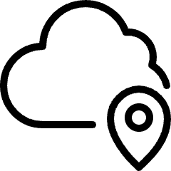 Weather App Cloud Location Icon from Ultimate Light Set